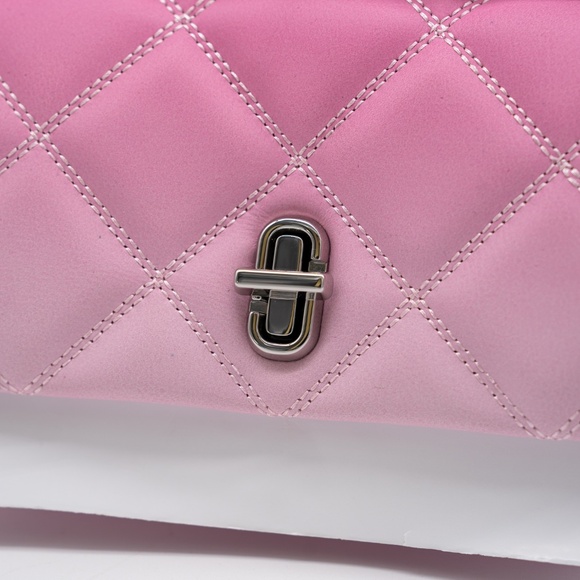 Marc Jacobs Mini Shoulder Bag Dual Pink Ombre Leather - Picture 8 of 10